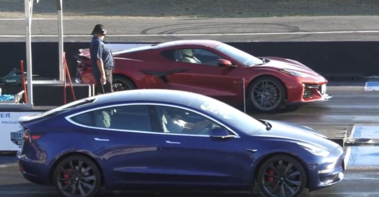 VIDEO – La Tesla Model 3 Performance rivalise avec une Corvette Z8 !