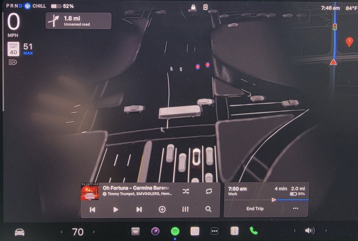 Mise à jour Tesla intel