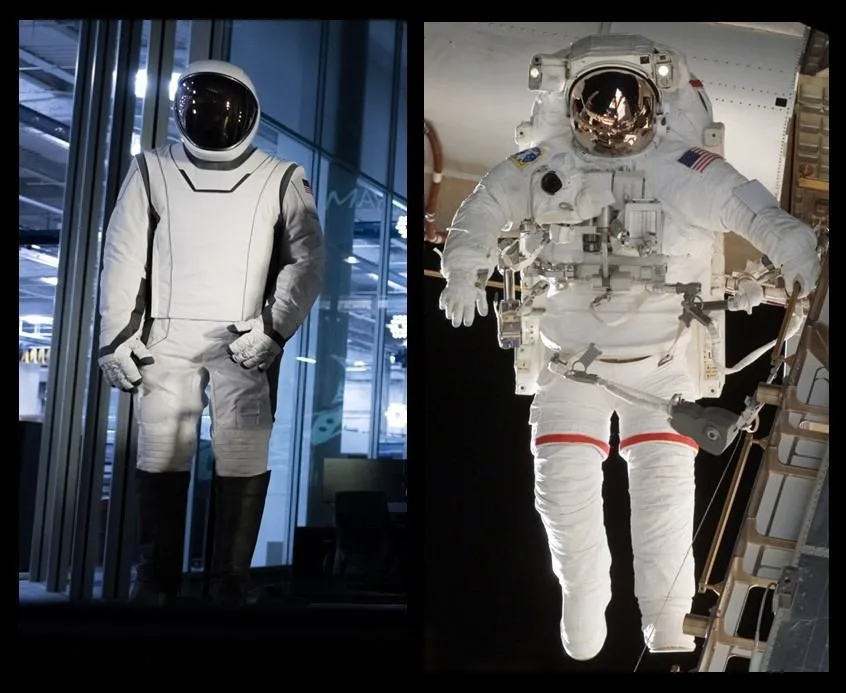 nouvelle combinaison SpaceX vs combinaison NASA