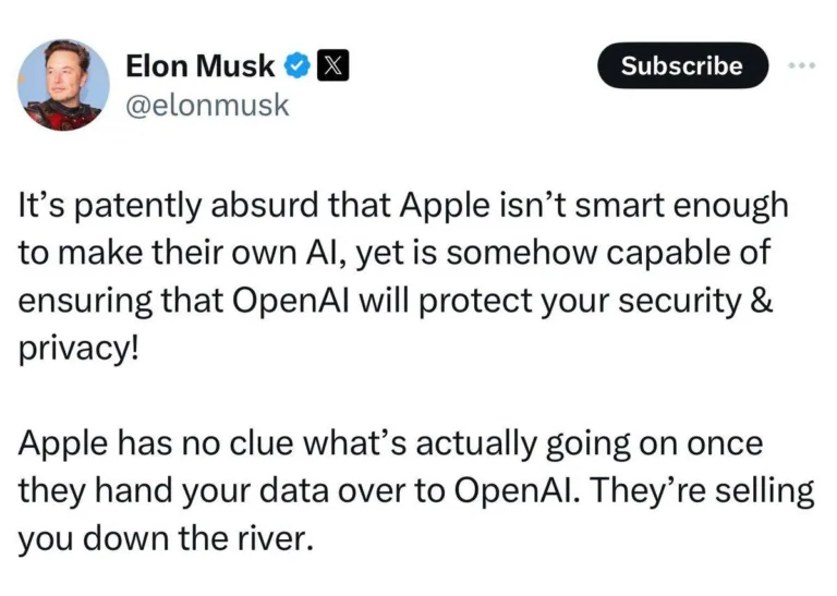 Elon Musk Critique l&rsquo;Accord Entre Apple et ChatGPT: La Confidentialité en Danger