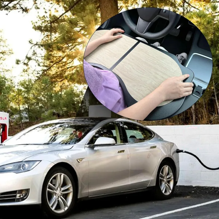 Cadeau pour un propriétaire de Tesla : le plateau pliable pour travailler ou manger pendant la recharge (Noël 2026)