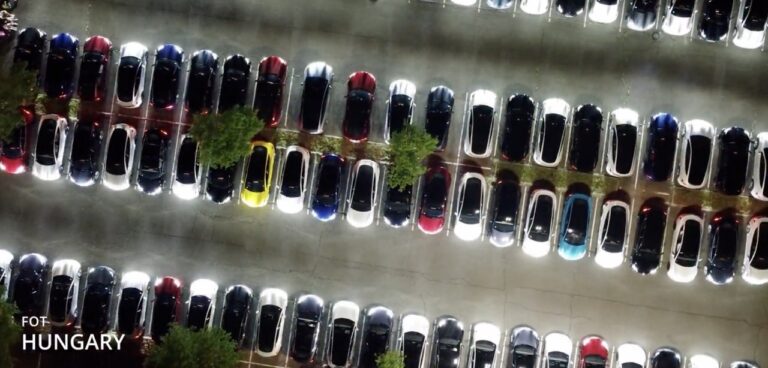 Plusieurs milliers de propriétaires de Tesla se réunissent pour un lightshow spectaculaire