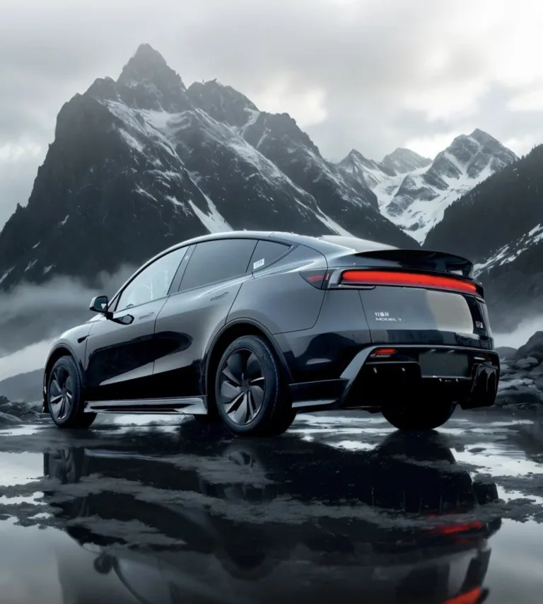 Critique du design d&rsquo;une Tesla Model Y modifiée en black glossy