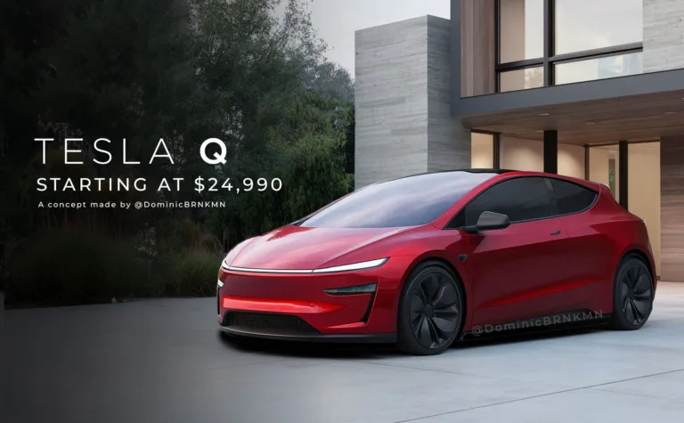 Tesla Model Q : Visuel d&rsquo;un prochain véhicule à bas coût réalisé par un fan