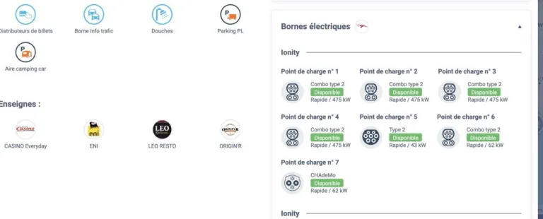 Vérifiez la disponibilité des bornes en temps réel sur l&rsquo;A9 grâce à ce service