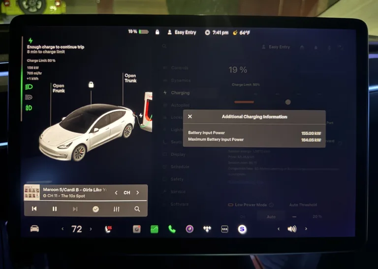 Nouveau : La performance de recharge apparaît sur l&rsquo;écran Tesla lors de la charge !