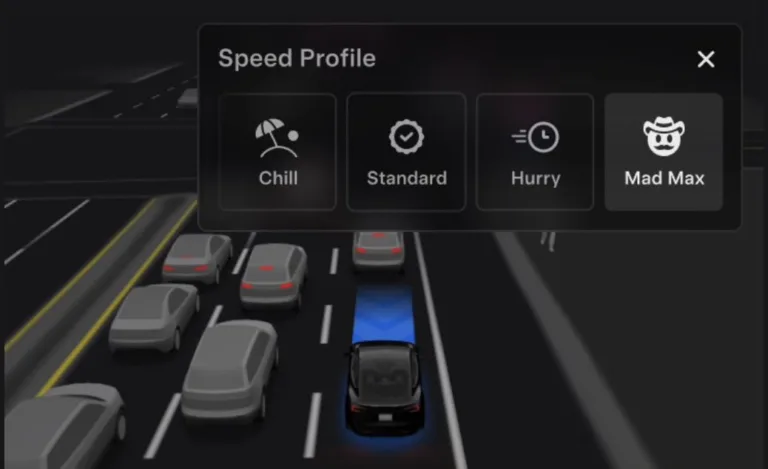Cette mise à jour Tesla introduit le mode « Mad Max » pour la conduite autonome