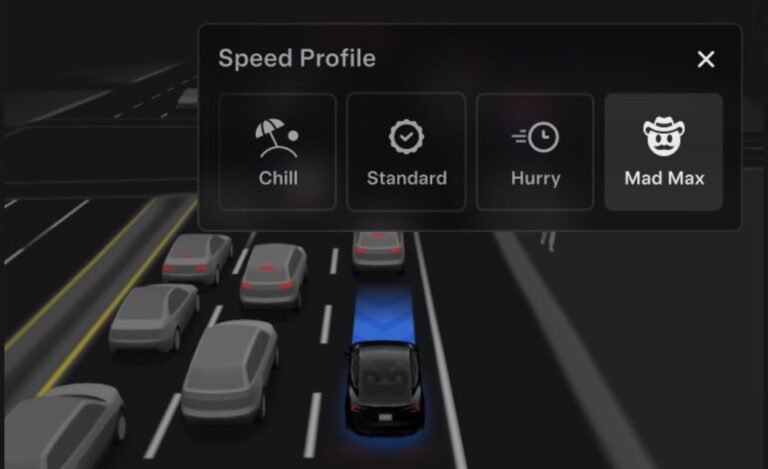 Cette mise à jour Tesla introduit le mode « Mad Max » pour la conduite autonome