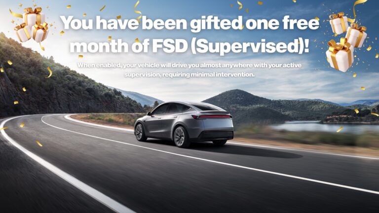 Tesla permettra d’offrir un abonnement FSD pour Noël