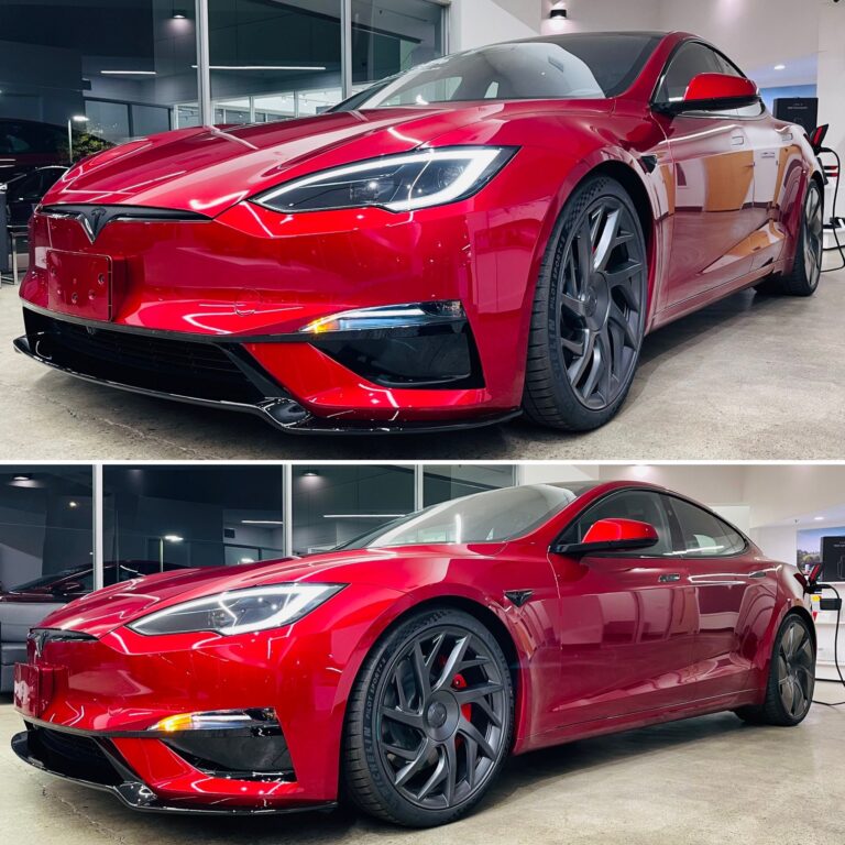 L’élégance de la nouvelle Tesla Model S Plaid Ultra Red: Une révolution sur roues