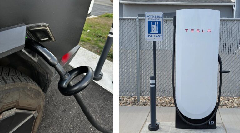 Tesla innove avec des poignées accessibles sur les Superchargeurs V4