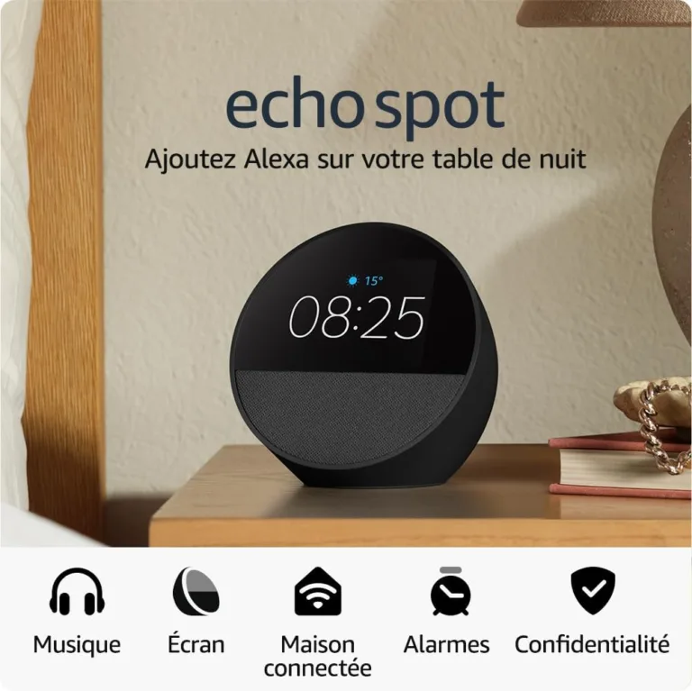 Bon Plan High-Tech : L&rsquo;Amazon Echo Spot – Le Réveil Connecté Idéal pour la Maison Intelligente !