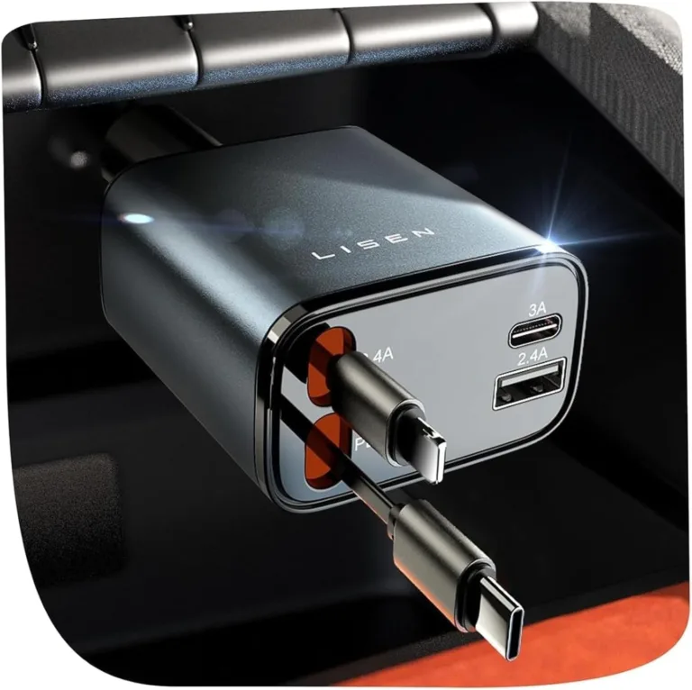 Bon Plan Chargeur : Le LISEN 69W 4-en-1 Rétractable – Adieu les câbles qui traînent dans votre Tesla !