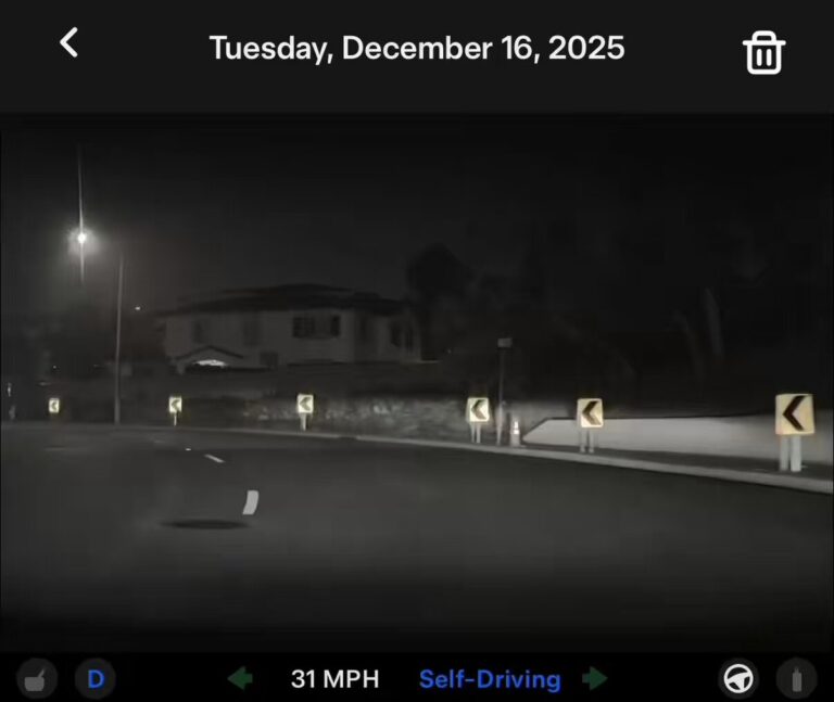Vision Nocturne Infaillible : Comment le FSD de Tesla a évité un piéton dans l&rsquo;obscurité totale
