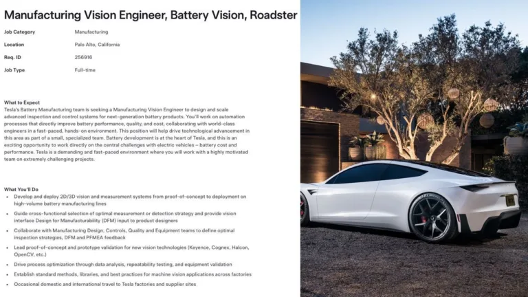 Le Roadster Nouvelle Génération se Rapproche : Tesla Donne la Priorité à la Batterie et à la Fabrication de Pointe