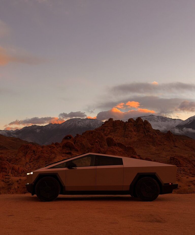 Photos incroyable du Tesla Cybertruck dans les Déserts