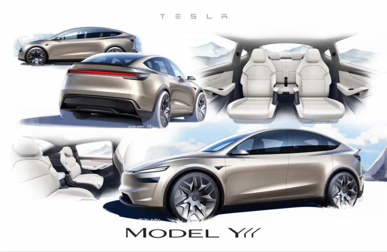 Les croquis inédits de Tesla pour le Model Y : une révolution du design