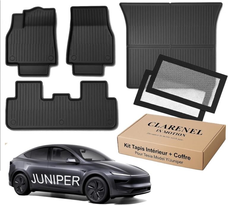 Bon Plan Accessoire : Tapis de Sol CLARENEL IN MOTION pour Tesla Model Y Juniper 2025/2026 (Kit Complet)