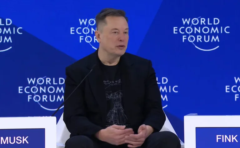Elon Musk au Forum économique mondial de Davos