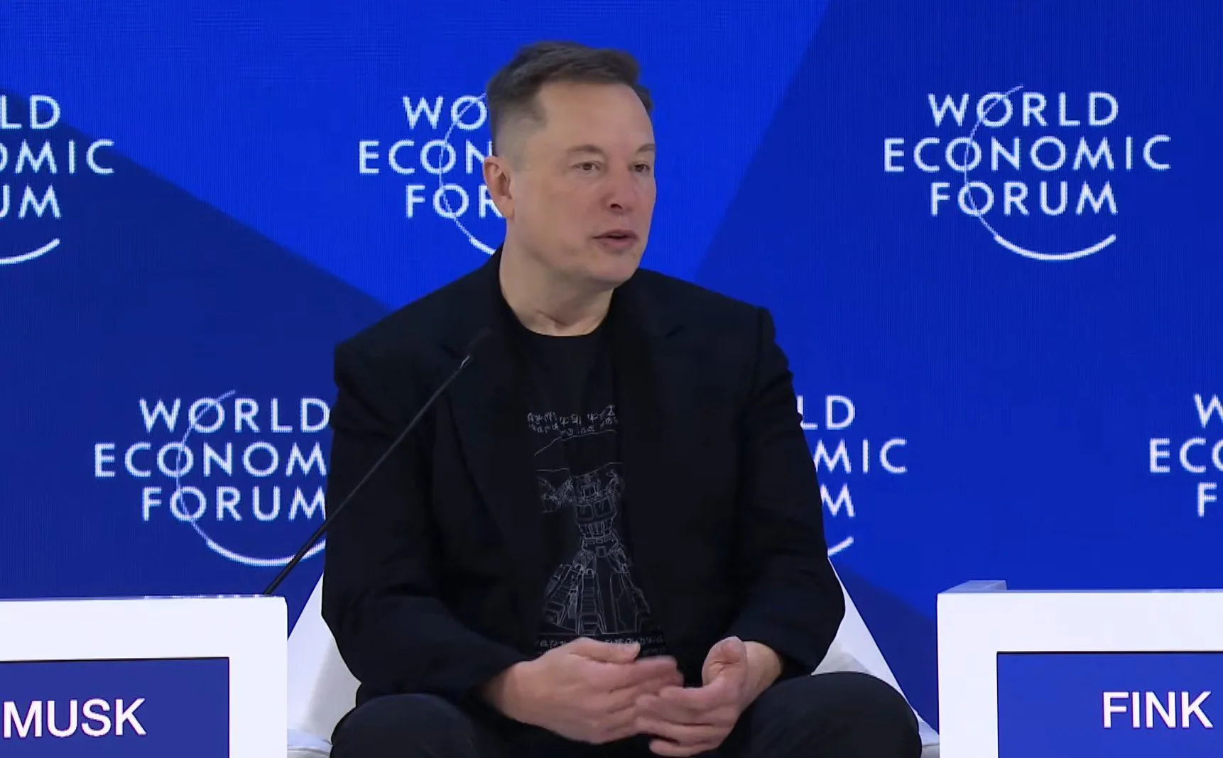 Elon Musk au Forum économique mondial de Davos