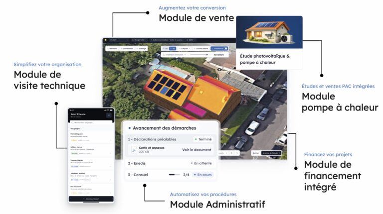 Interface de la plateforme Solteo