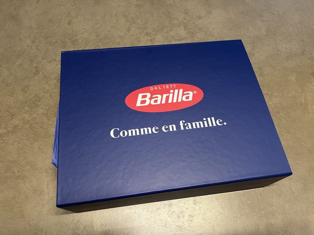 Le coffret Barilla « Comme en famille », fermé