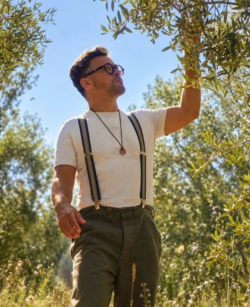 Alexis Muñoz, élaïologue, au milieu de ses oliviers