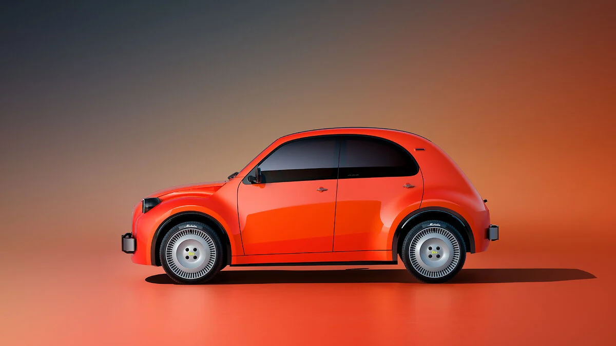 Citroën 2 CV Concept rouge vue de profil