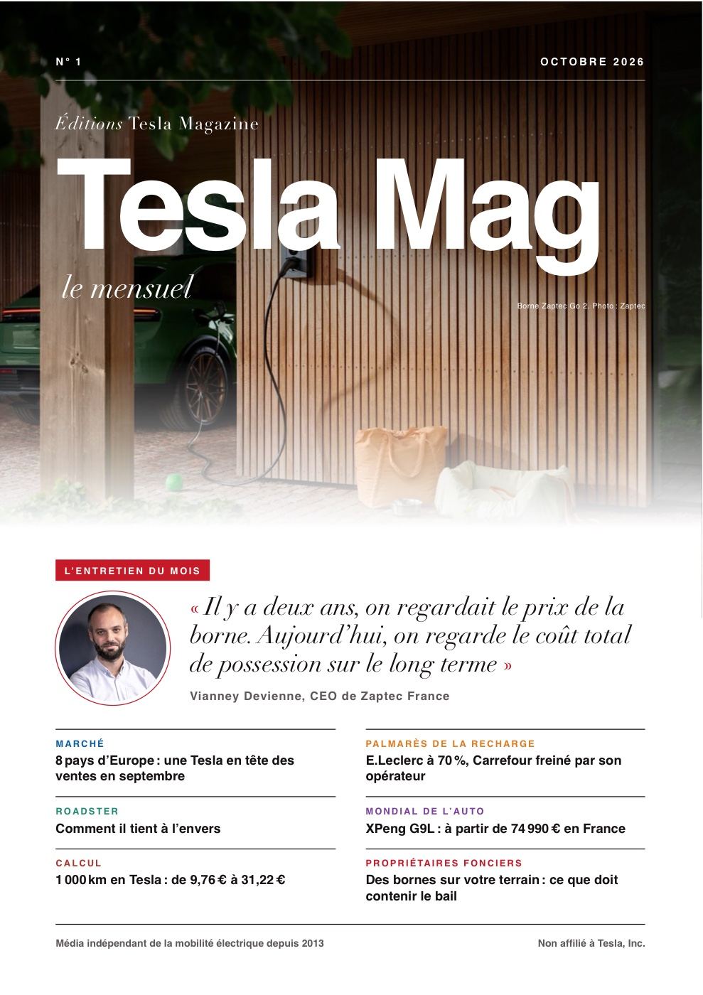 Couverture de Tesla Mag, le mensuel — N° 1