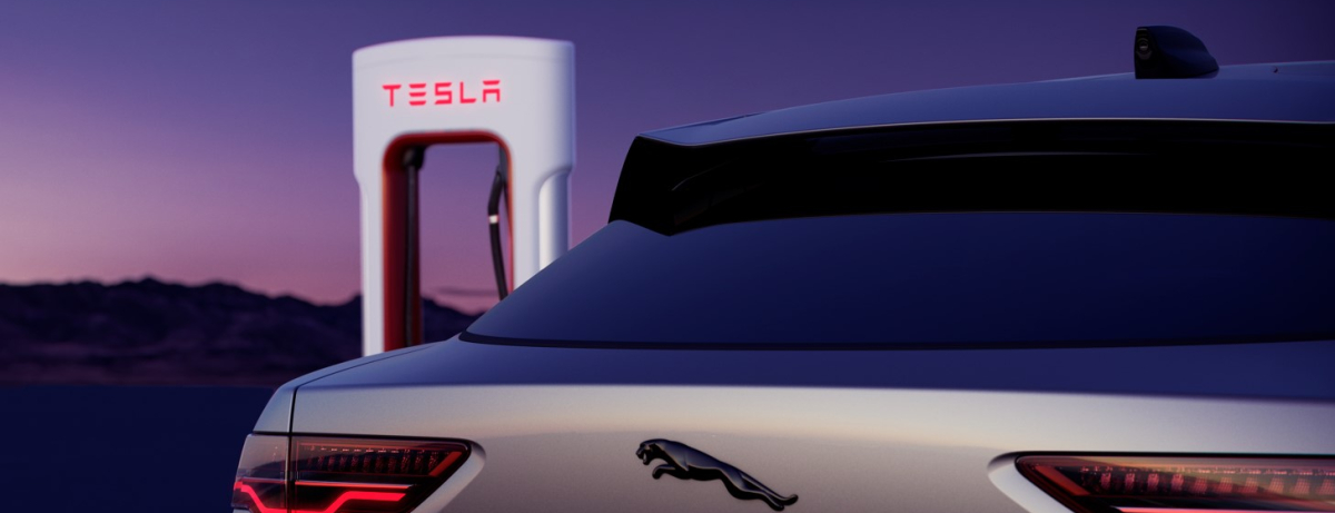 Jaguar at Tesla Supercharger