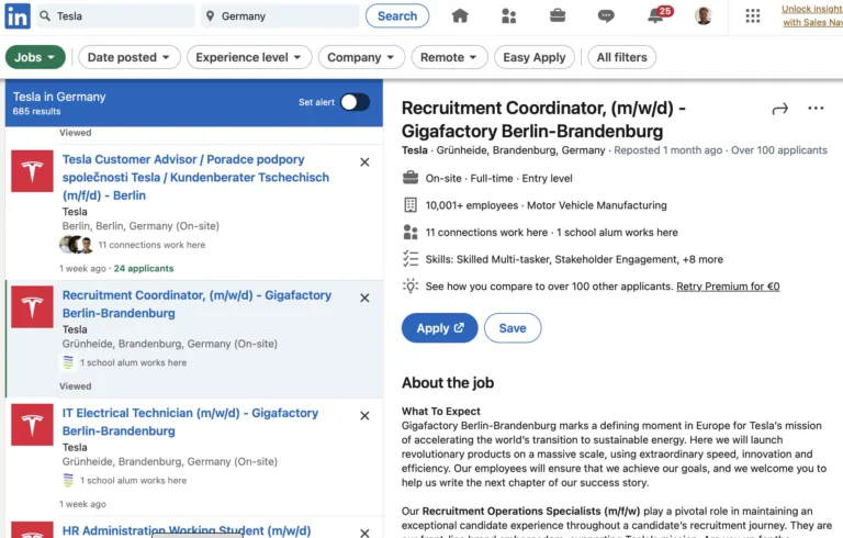 Layoffs at Tesla but also ongoing recruitment