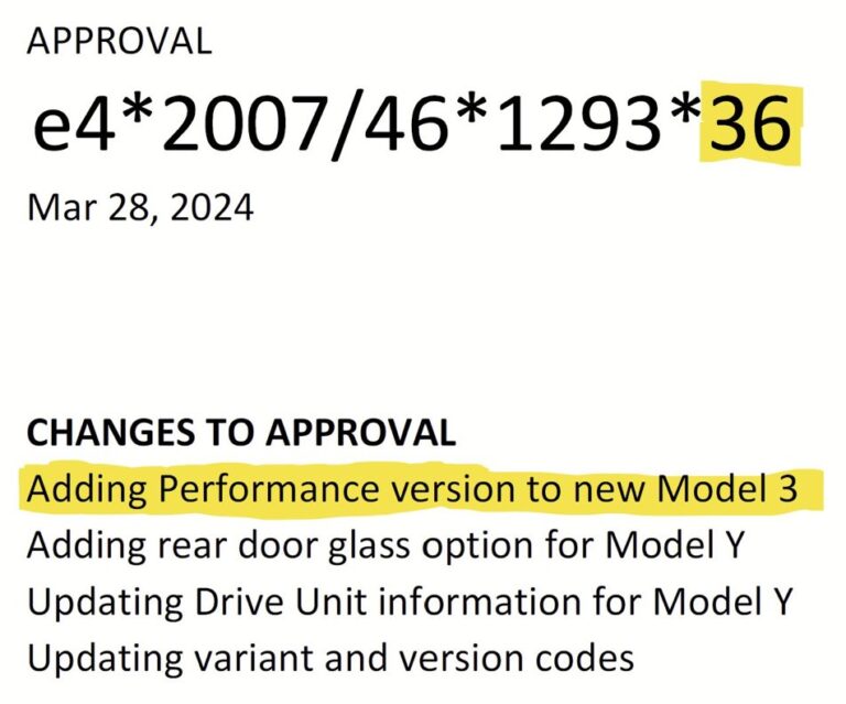 Tesla Model 3 Performance receives European approval