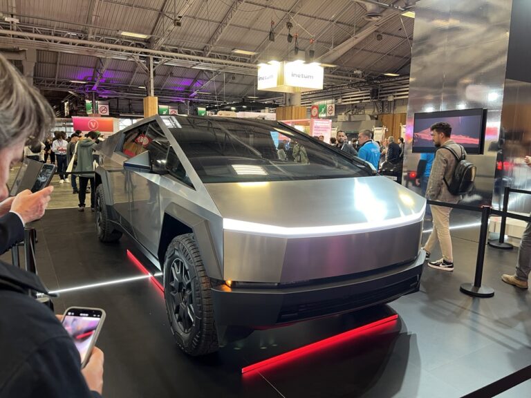 First images of the Cybertruck at VivaTech