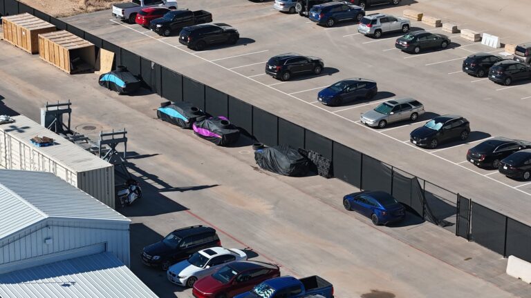 Tesla Cybercab at Giga Texas Crash Testing Facility