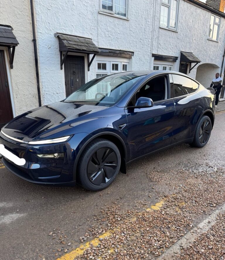 First Look: The Marine Blue Tesla Model Y Hits UK Shores